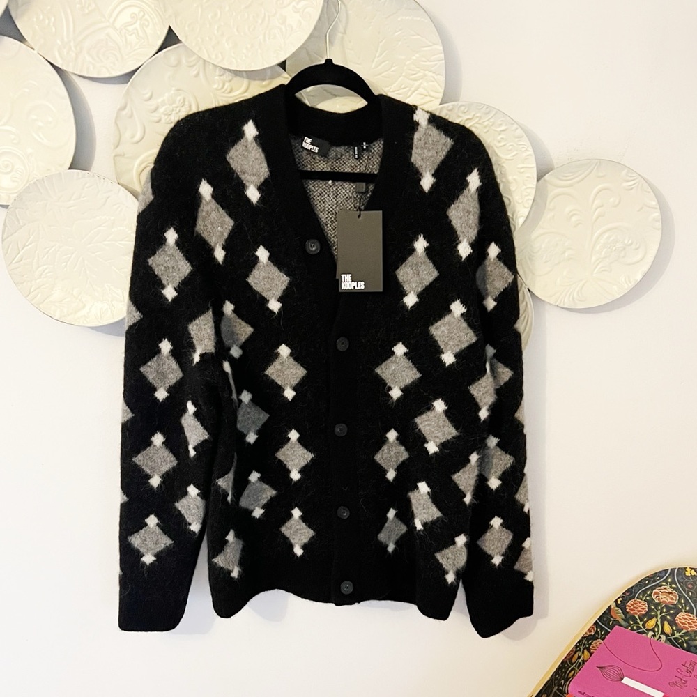 Men’s NWT The Kooples Diamond Alpaca Blend Sweater - Picture 2 of 4